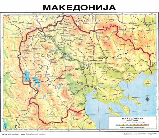 map of macedonia. This map shows the “real”